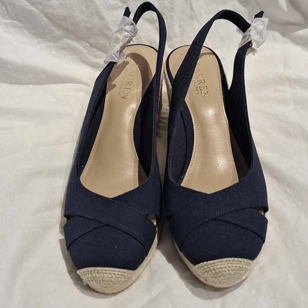 Lauren Ralph Lauren Hadley Espadrille Wedges Size 9.5 (NWOB)